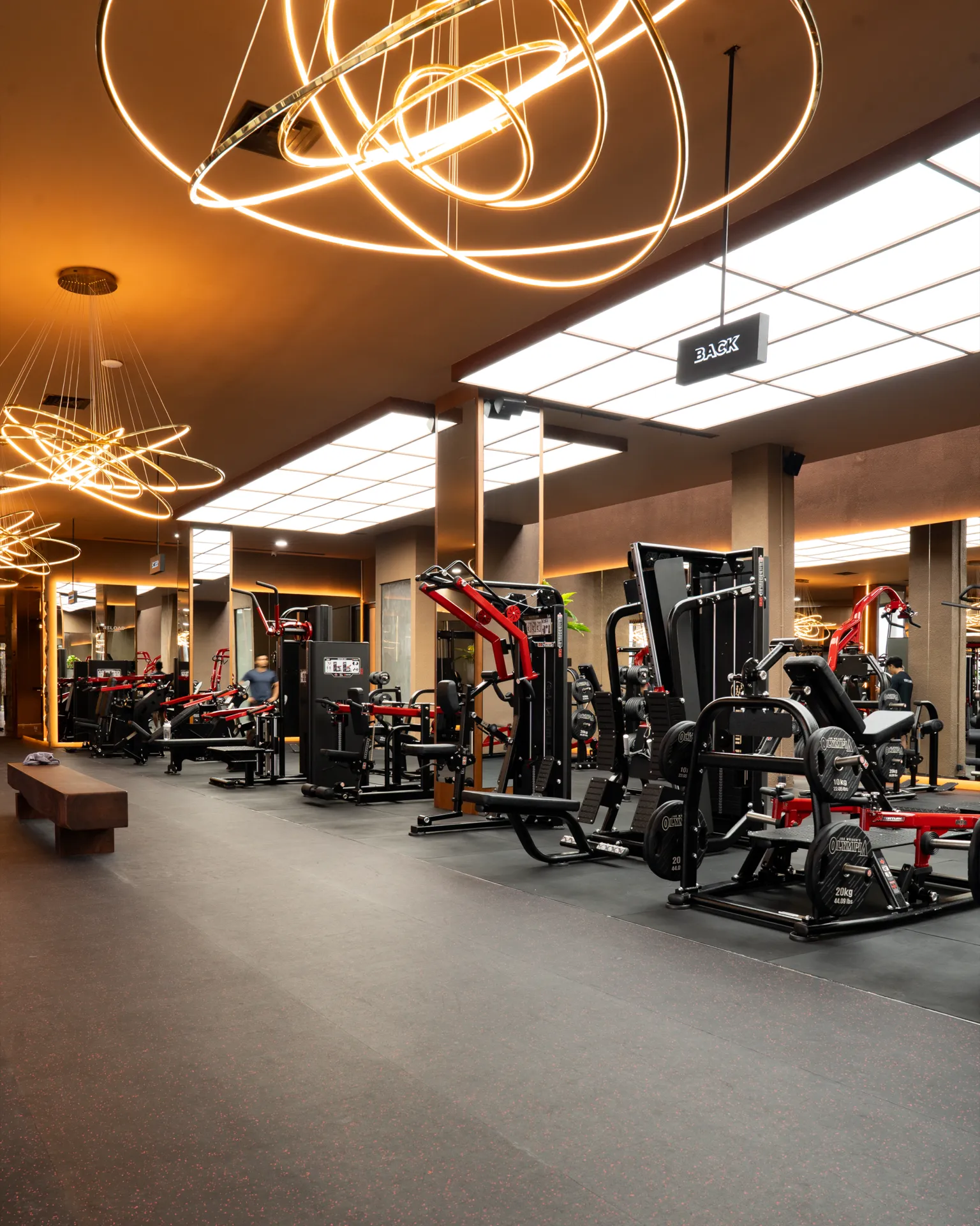 The gym at Reload Sanctuary