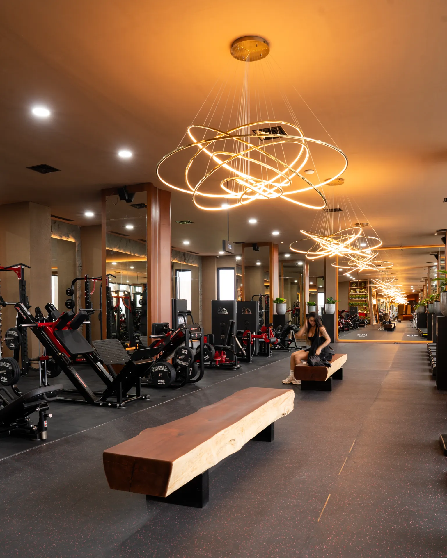 The gym at Reload Sanctuary