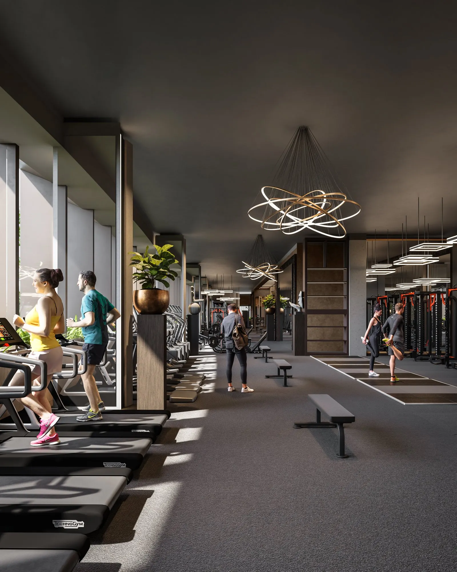 The gym at Reload Sanctuary